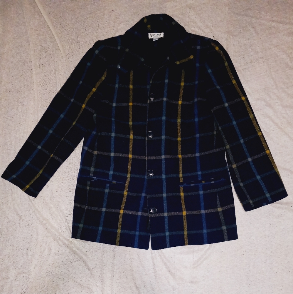 VANTANA  Italian Plaid Jacket